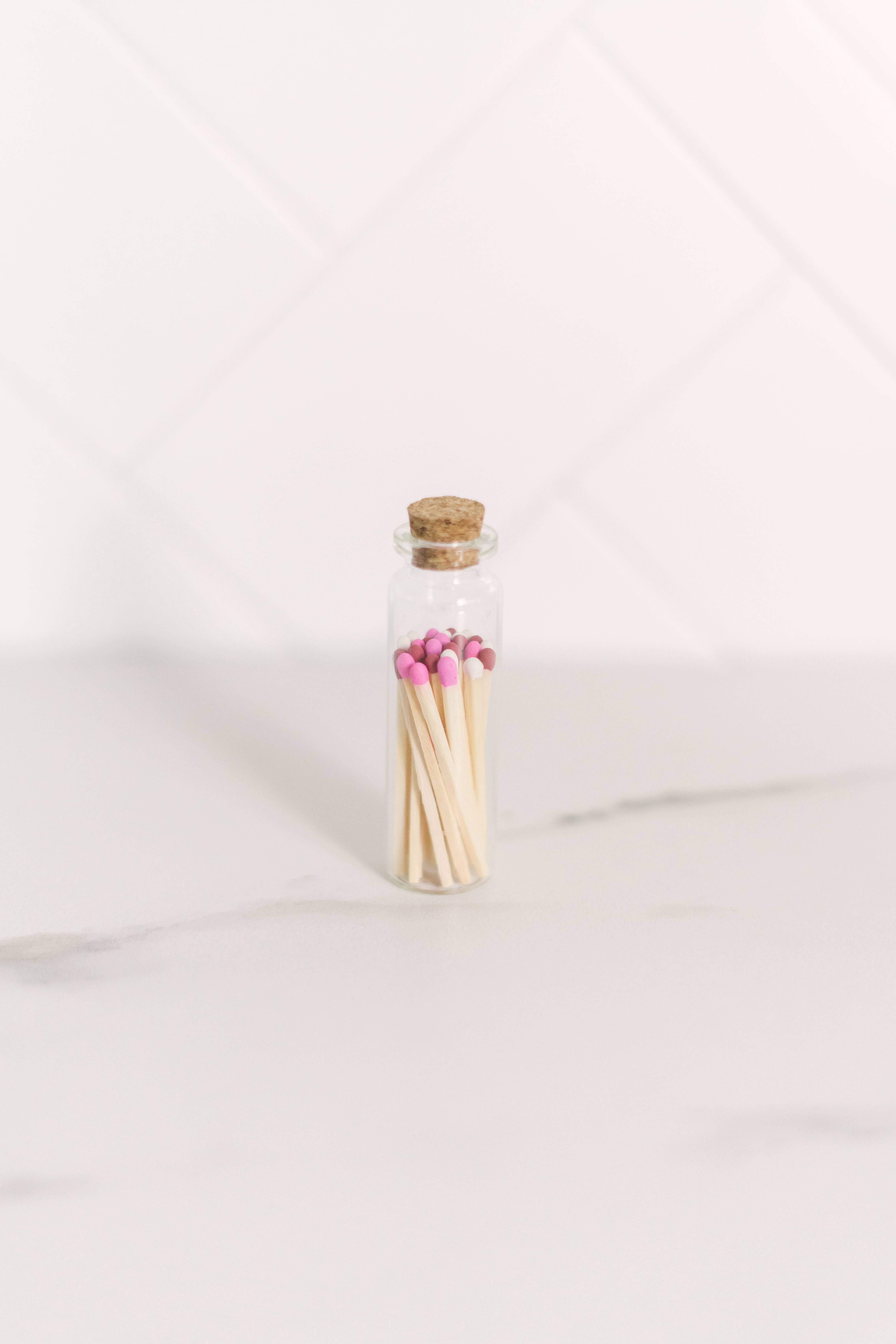 River Birch Candles - Wholesale Matches - 2in Valentines Decorative Matches In Jar with striker2