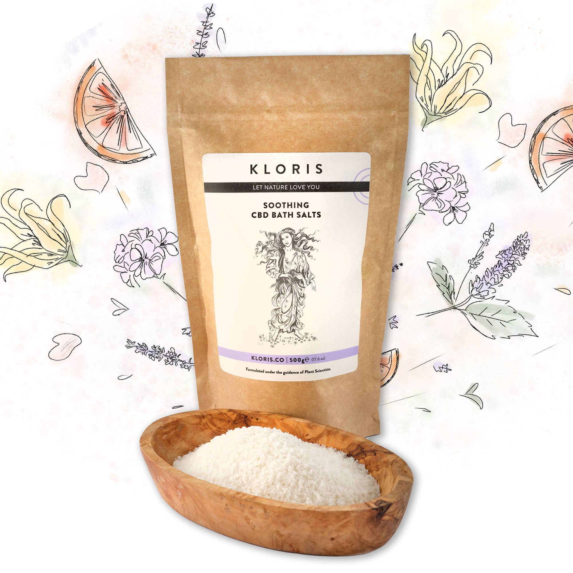 KLORIS – wholesale Bath salts – Soothing CBD Bath Salts with Magnesium & Epsom Salts3