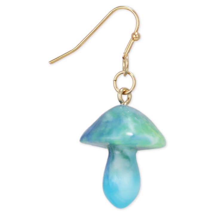Sky Blue Mushroom Earrings for wholesale by ZAD