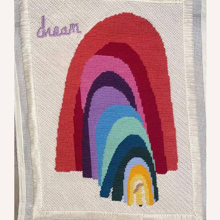 Unwind Studio - Wholesale DIY Craft Kit - From the Other Side Rainbow Needlepoint Kit7