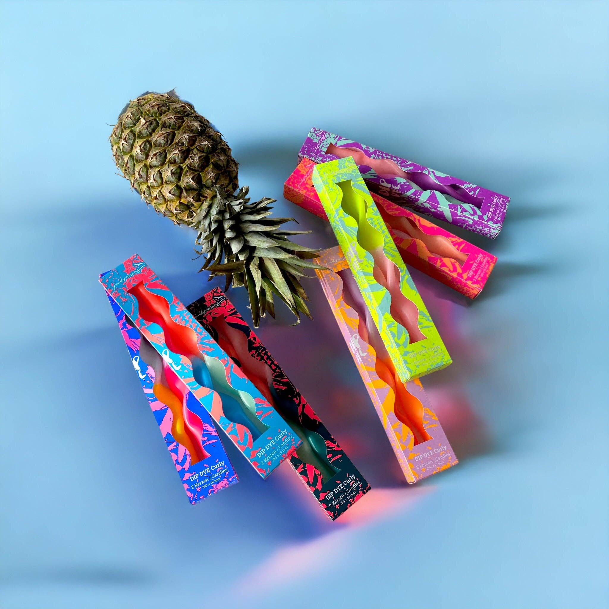 Pink Stories - Wholesale Tapered Candle/Candlestick - Dip Dye Miami Edition * Blue1