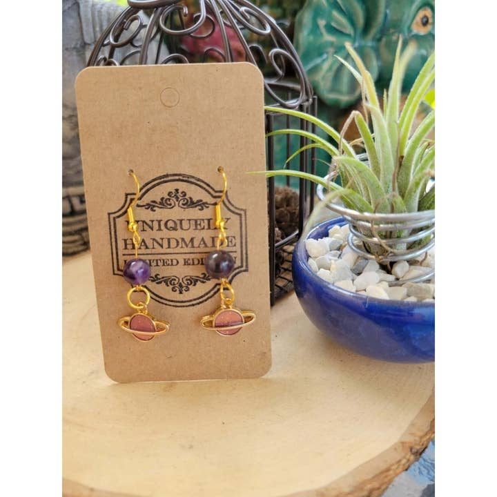 My Magic Place Shop - Wholesale Dangle Earrings - Planet Crystal Earrings ,Stacked Stone Drop Earrings |Charm1