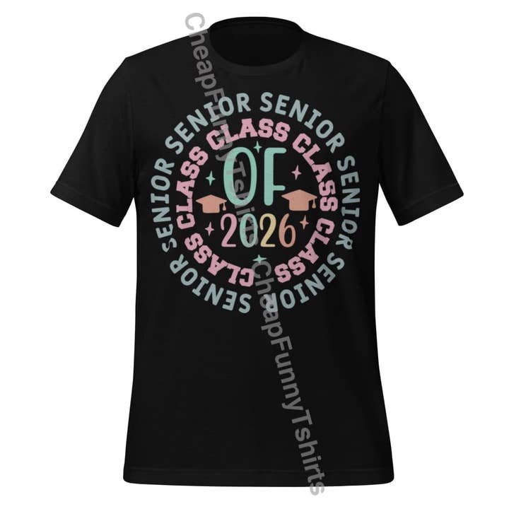 Senior 2026 2 Unisex t-shirt for wholesale by Black and Gifted LLC