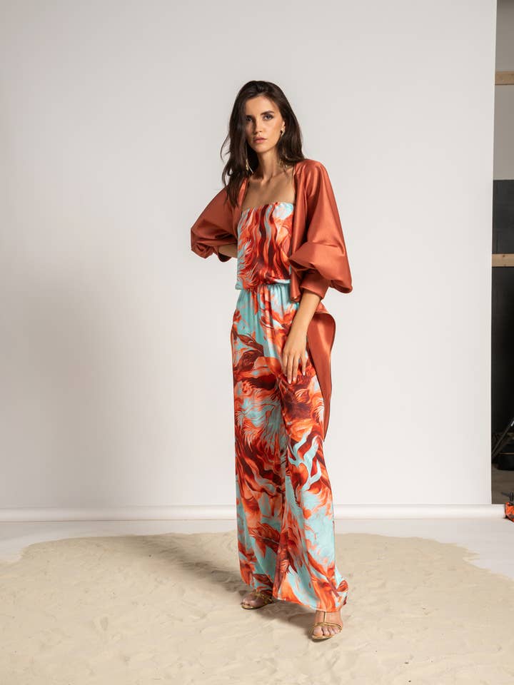 P6093 BOLERO MED SLØJFE OG BREDE ÆRMER for engroshandel hos Moqette