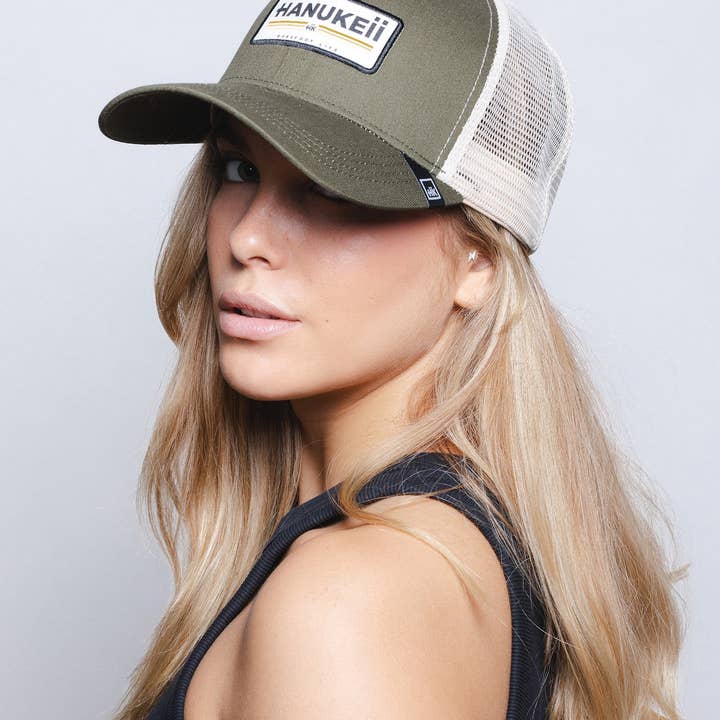 Indicom Brands - Wholesale Trucker Hat - Unisex - Barefoot Green / Beige13