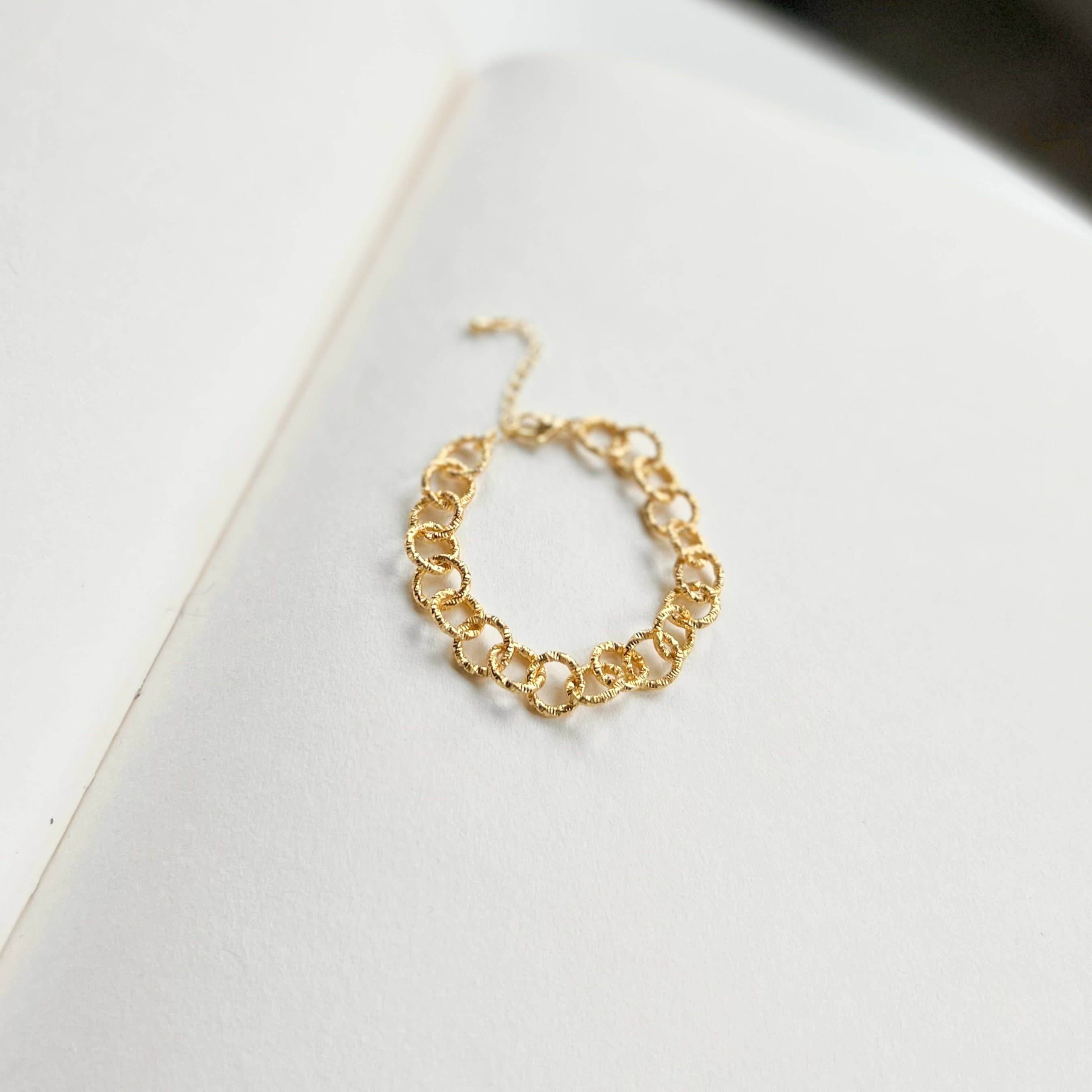 Rossie Jewellery - Wholesale Link & Chain Bracelet - Gold Filled Chunky Rolo Chain Bracelet4