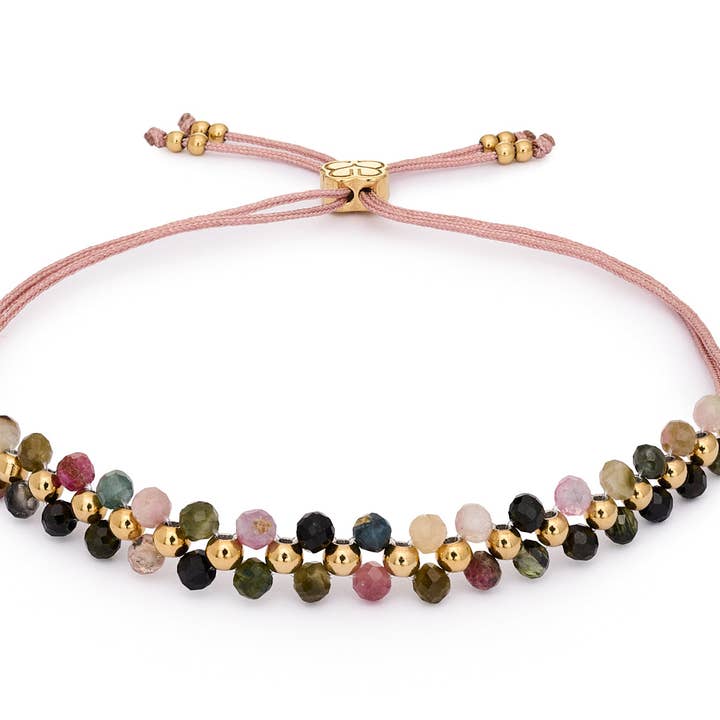 Marisol Turmalin- und Gold-Edelsteinarmband für den Großhandel von Boho Betty