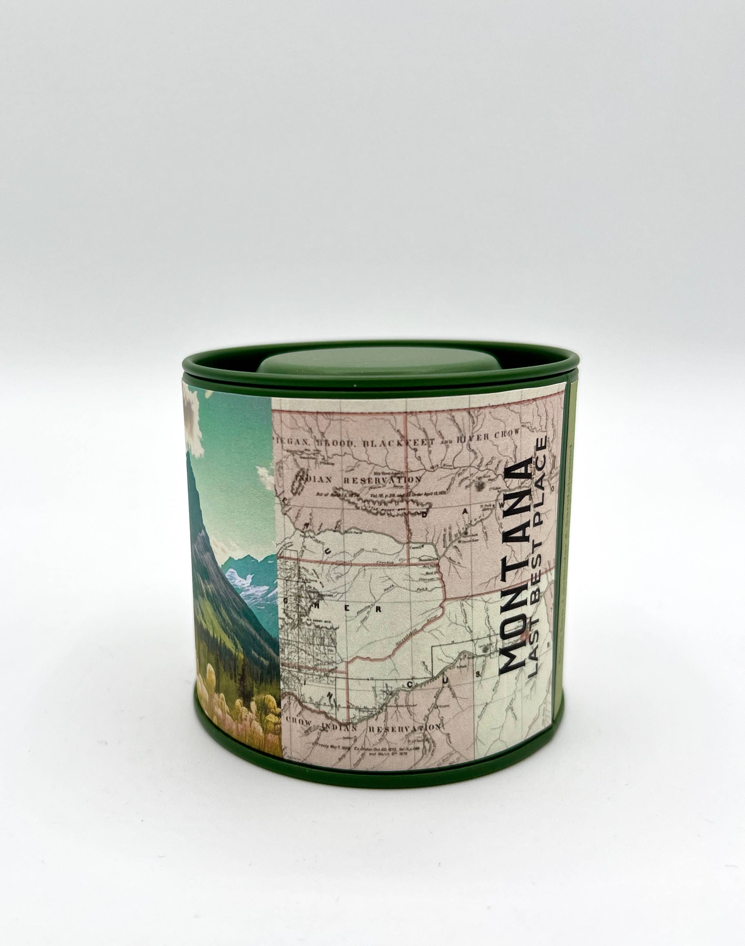 The Sacred Wild Candle Co - Vente Bougies de voyage - NOUVEAU ! Boîte de voyage avec carte vintage - MONTANA DERNIER MEILLEUR ENDROIT3