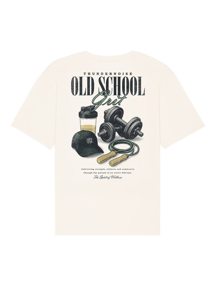 Old School Grit Oversize T-shirt - Off White para venta al por mayor de Thundernoise