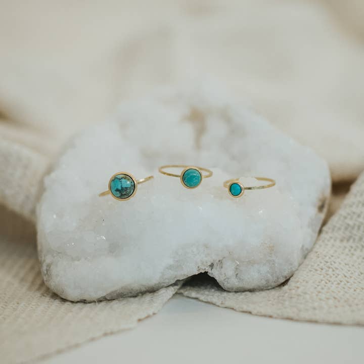Commonform - Wholesale Single Stone/Solitaire Ring - Hyalite Ring // Turquoise