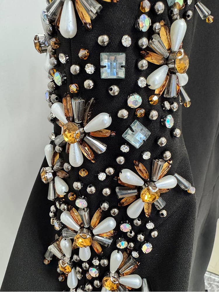 Productseeker - Wholesale Gown - Women's - 40Y Handmade Beaded Evening Dress with Front Slit and Train19