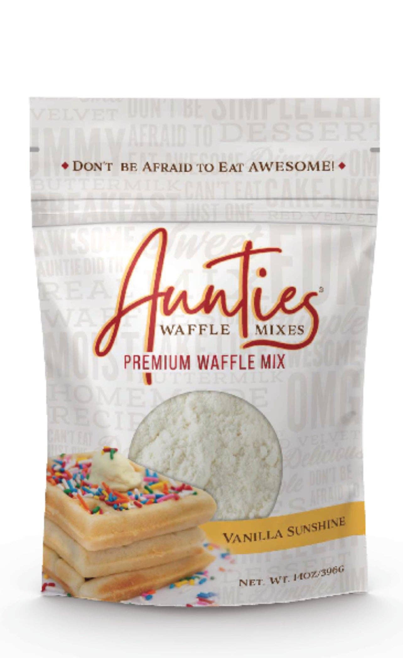 Aunties Waffle Mixes – wholesale Pannkaksmix – Vanilj Solskens Våffelmix0