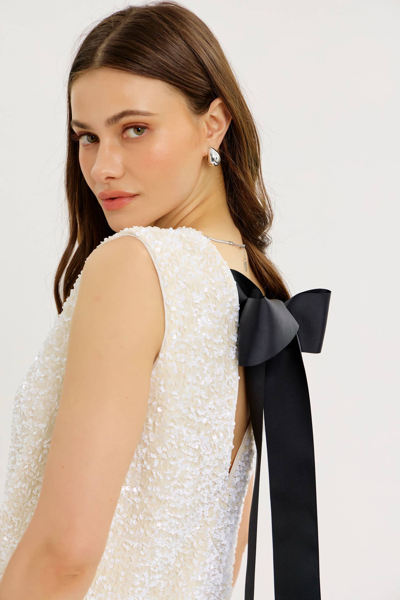 idem ditto - Vente Robe – femme - ROBE EN VELOURS À PAILLETTES MAGIQUES DE FÊTE AVEC RUBAN CONTRASTÉ AU DOS30