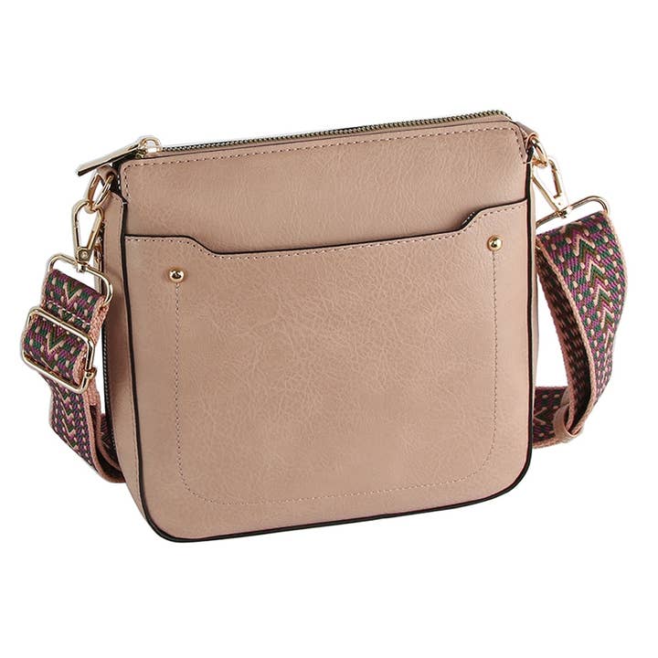 Collections by Fame Accessories – bolsa tiracolo - Mulher por atacado – Bolsa Mensageiro a Tiracolo de Couro com Alça Boho1