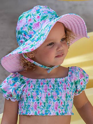 Kids UPF50+ Summer Splash Swim Hat for Girls for wholesale by Flap Happy
