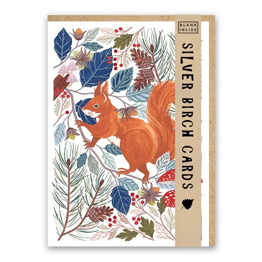 Silver Birch Cards – wholesale Everyday greeting card – Blank Greeting Card "Red Squirrel"2