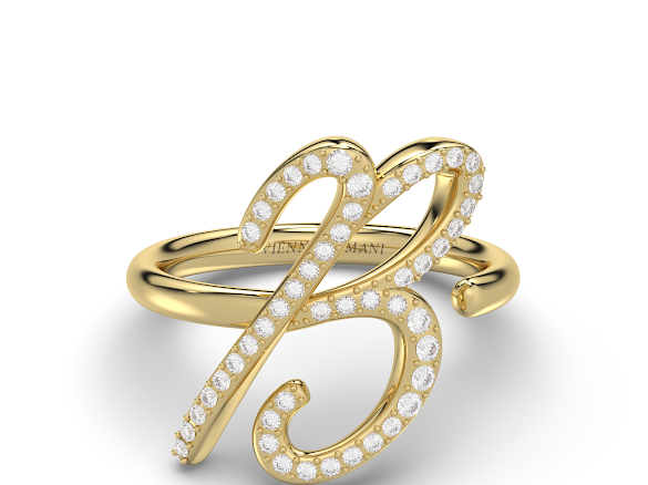 Vienna Domani Jewelry - Wholesale Multi-Stone Ring - Iced Initial Ring2