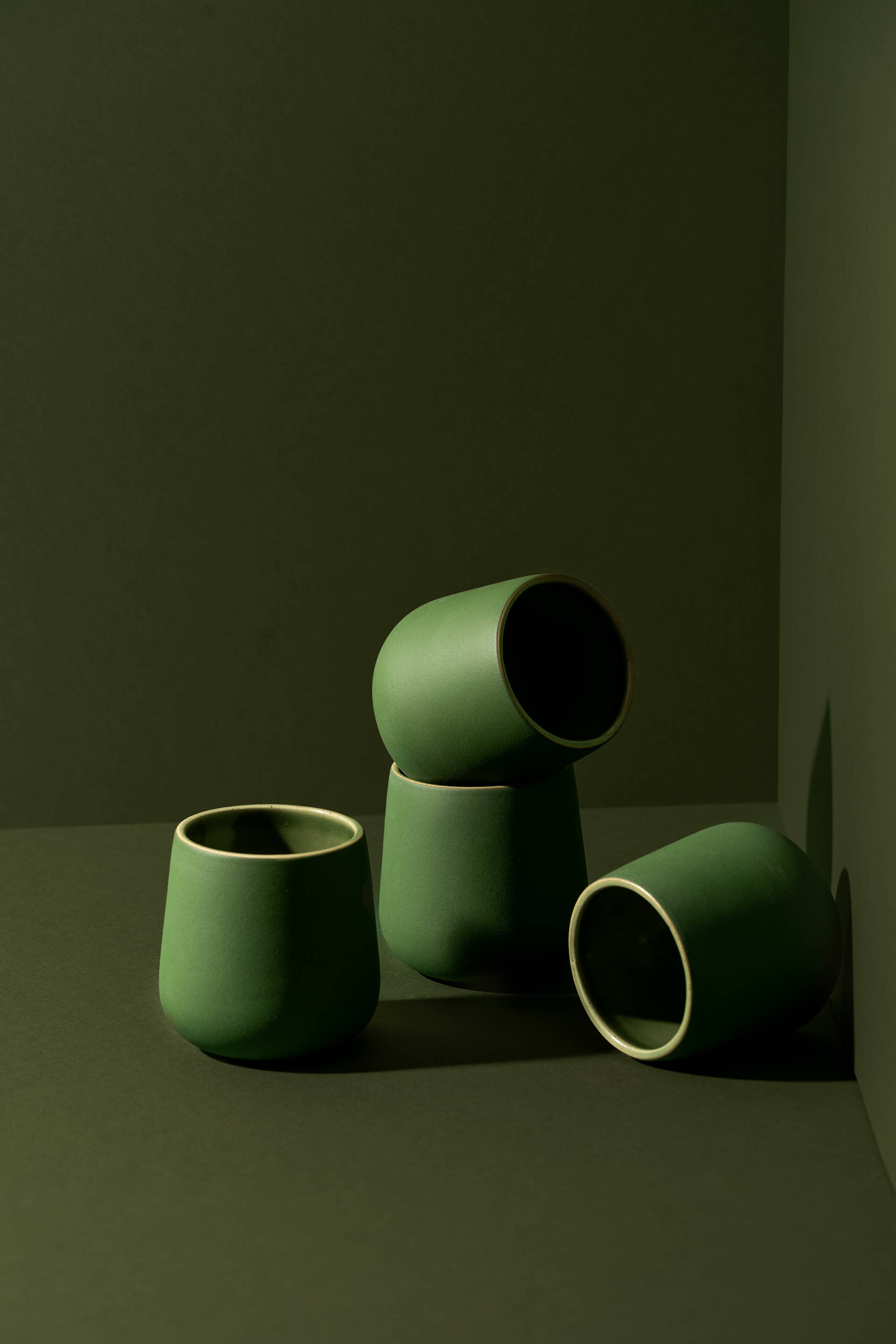 GHARYAN Stoneware & Olive Wood Tableware | Ships from USA - Wholesale Coffee/Tea Cup - Handmade Stoneware Coffee & Tea Cup | Edan 7.5 oz11