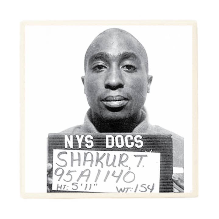 Lucky Mfg. Co. - Vente Sous-verre - Dessous de verre Tupac Shakur Mugshot