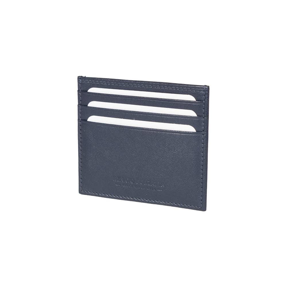 Kaili mood / RENATO BORZATTA - Italy since 1978 - - Wholesale Card Holder - Unisex - RB12016D | Credit card holder in genuine full-grain leather, with light grain. Color Blue. RFID protection. Dimensions: cm 10 x 8 x 0.5. Packaging: Bottom/lid gift box0