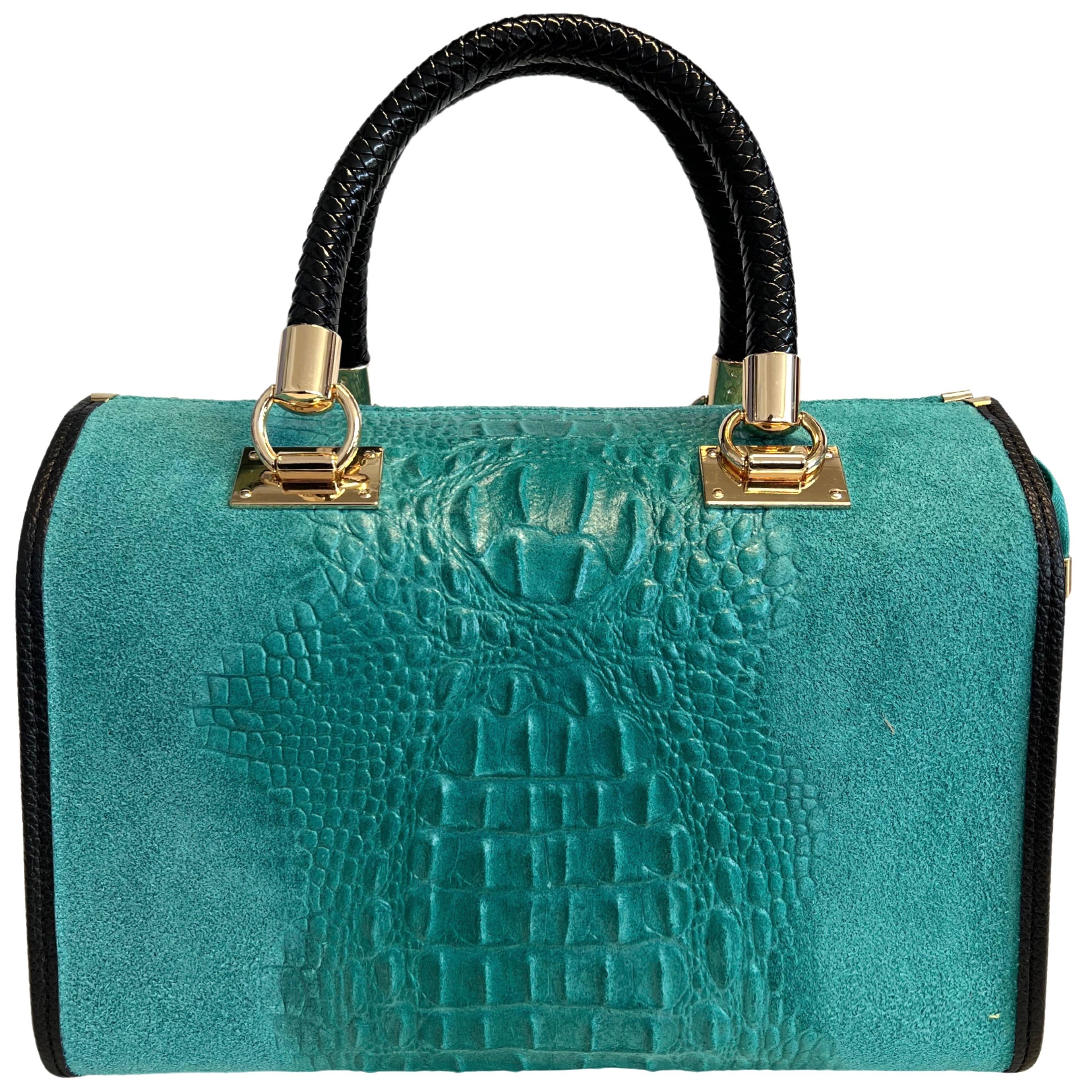 MODARNO - Wholesale Top Handle Bag - Women's - Modarno Women's bag - coconut print suede leather handbag14