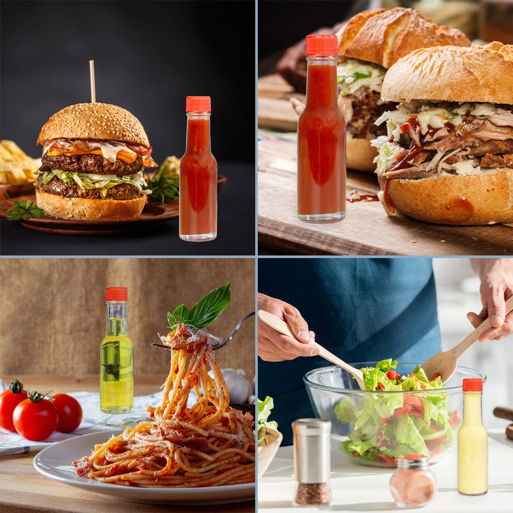 Kurated Korner - Wholesale Food Storage Container - Cornucopia 3oz Mini Hot Sauce Bottles or Replacements Parts2