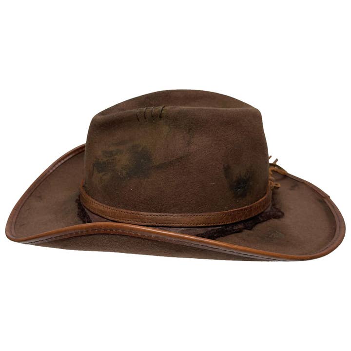 American Hat Makers – wholesale Cowboy hat – Unisex – Cowhide Leather Wool Felt Cowboy Hat - Style Duke1