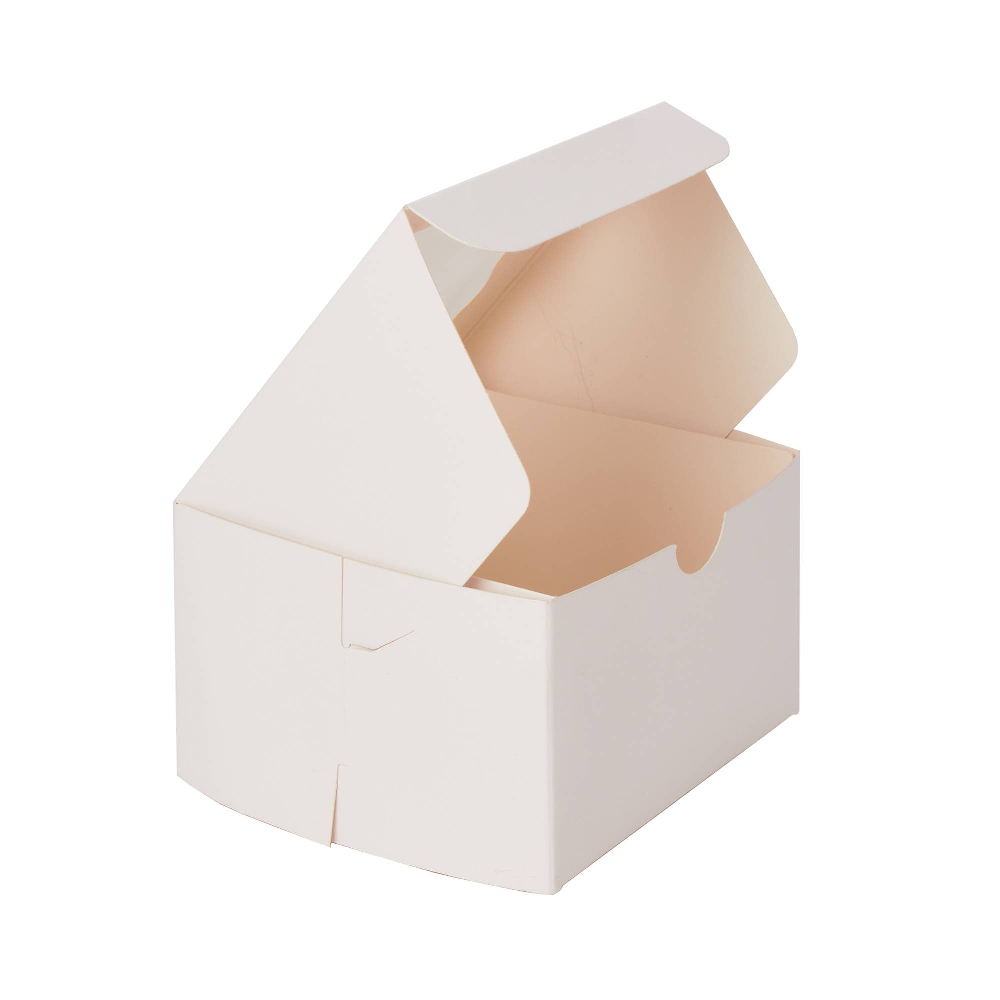 White Bakery Boxes with Window | 50 Pack 4"L x 4"W x 2.5"H for wholesale on Faire1