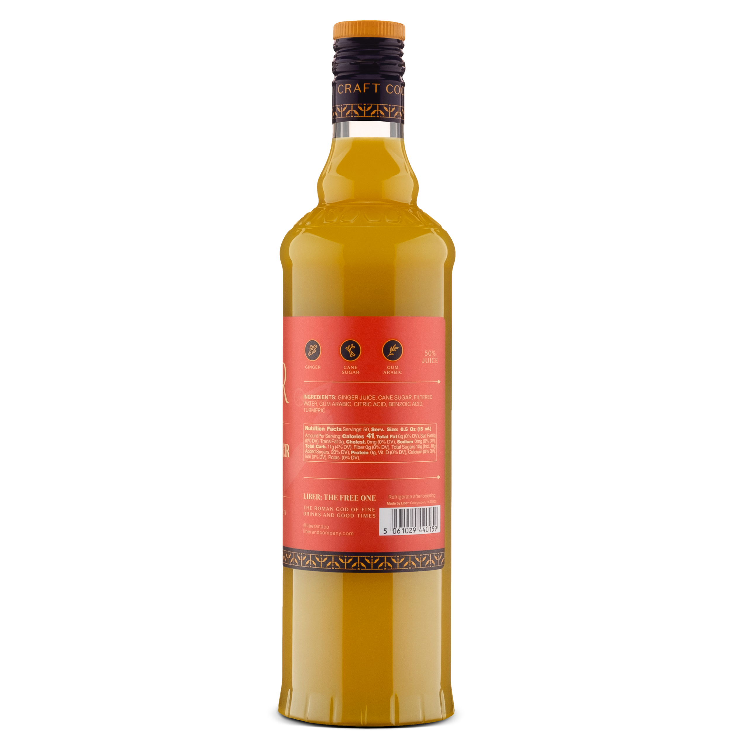 Liber & Co. - Wholesale Cocktail Mix/Syrup - Fiery Ginger Syrup2