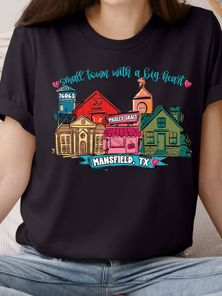 Forty One Threads Wholesale - Wholesale T-Shirt (Graphic) - Women's - Small Town, Big Heart Custom T-shirts