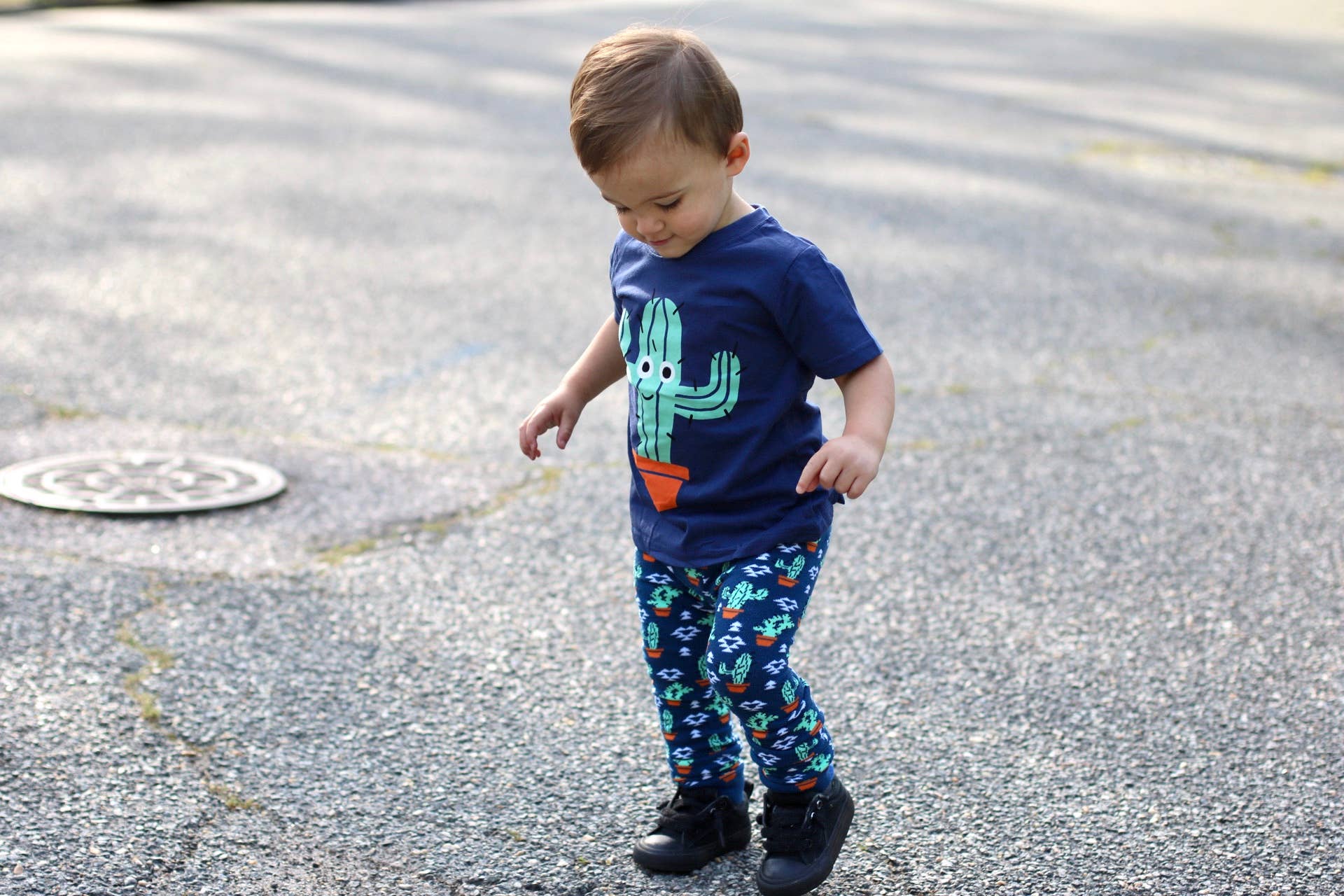 Doodle Pants – Engroshandel T-shirt - Børn – Western Prickly Cactus Shirt - Toddler og Børn4