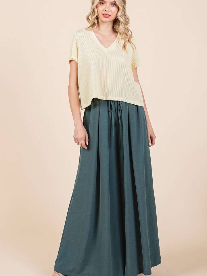AIRFLOW PLEATED WIDE LEG PANTS for wholesale by mittoshop