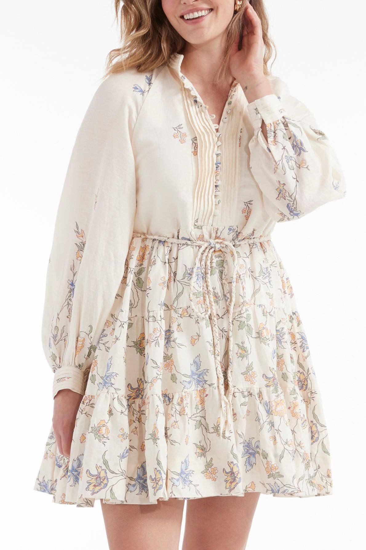 Louisa Tunic Mini Dress - Warm Vintage Floral Design for wholesale on Faire