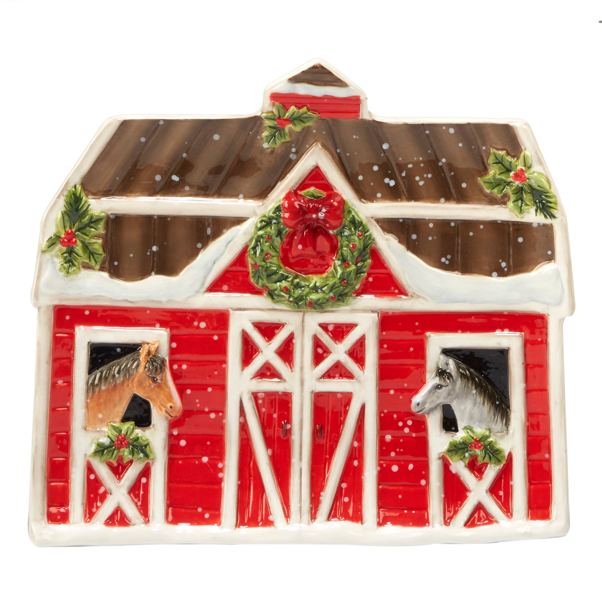Certified International – Großhandel Keksdosen – Weihnachten auf der Farm 3-D Barn Keksdose, 25,4 cm1