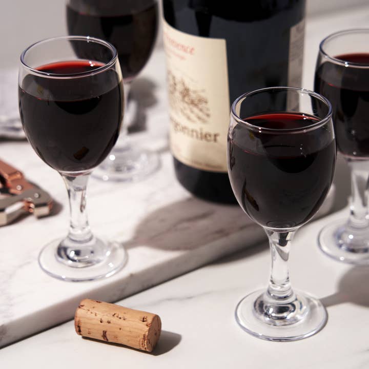 Clear Vino Wine Tasting Glasses Set of 4 for wholesale on Faire3