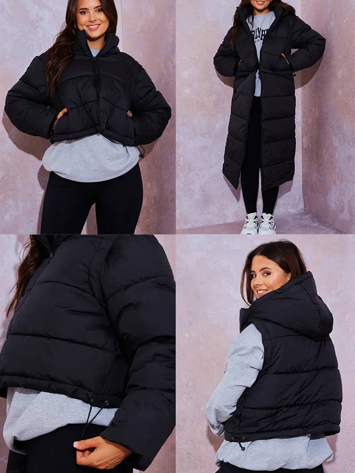 In The Style - Vente Doudoune – femme - Doudoune 5 en 1 Multiway