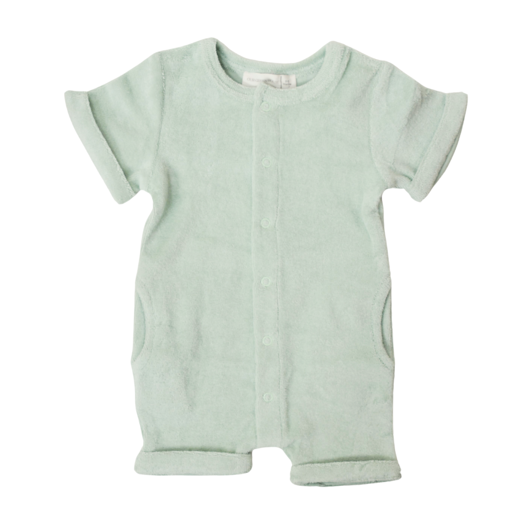 Our Green House - Wholesale Jumpsuit - Baby - Organic Terry Baby Romper - Assorted Colors1