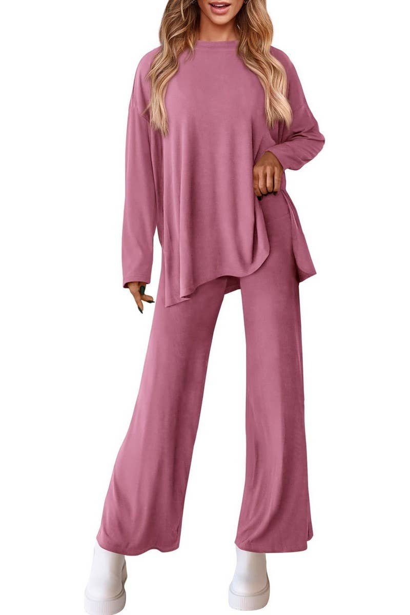 NINEXIS - Wholesale Top & Pant Set (NOT Loungewear) - Women's - CWSTB00483_2025 KNIT LOUNGE SET WOMEN 2 PIECE CASUAL OUTFITS0