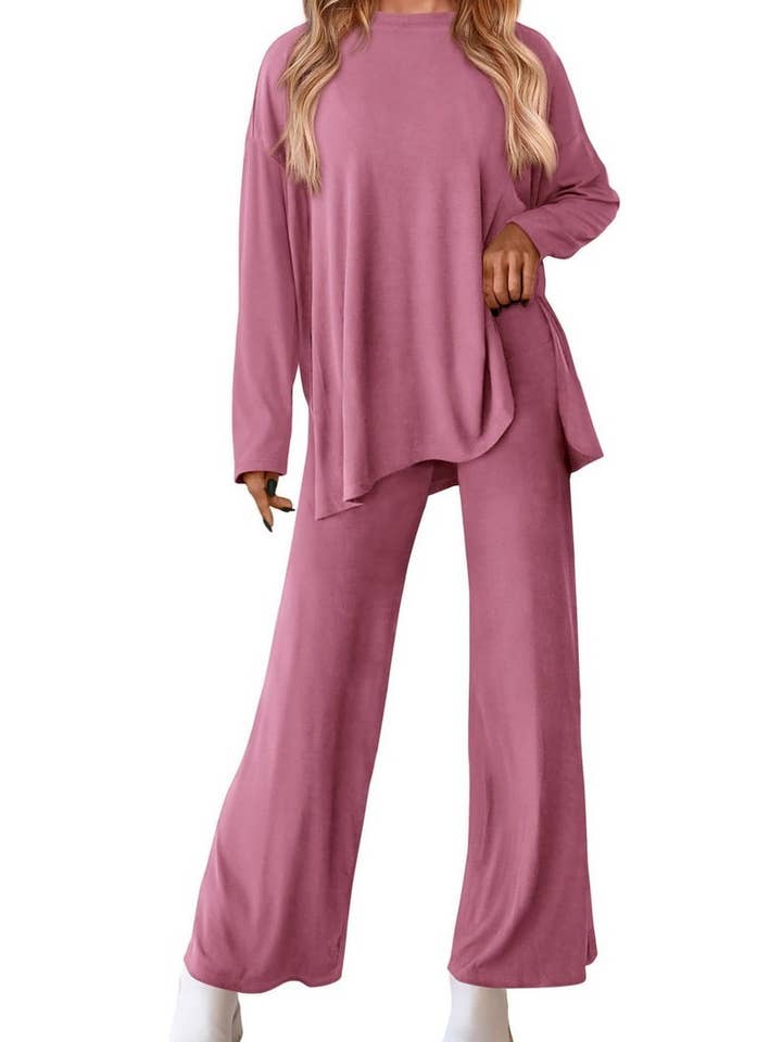 NINEXIS - Wholesale Top & Pant Set (NOT Loungewear) - Women's - CWSTB00483_2025 KNIT LOUNGE SET WOMEN 2 PIECE CASUAL OUTFITS