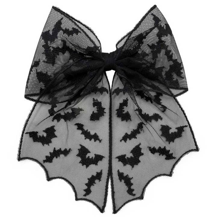 Bat Lace Hair Bow for wholesale by Kreepsville