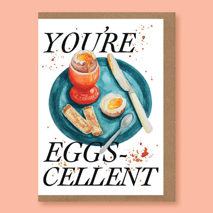 You're Eggscellent card for wholesale by studio frewb