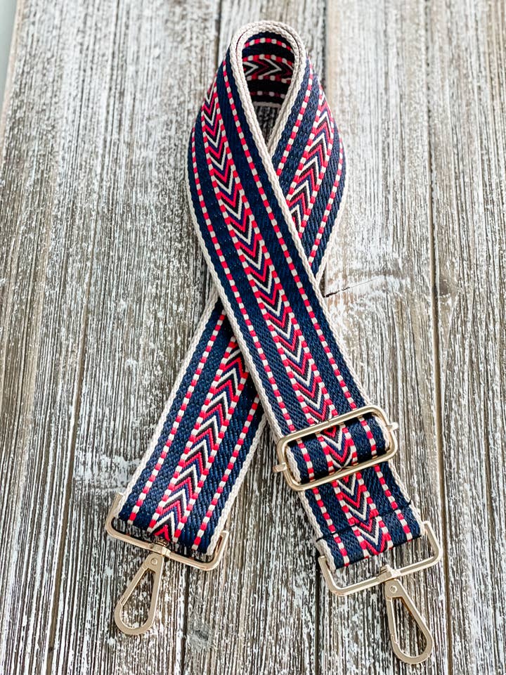 Crossbody Guitar Strap "VIV Navy" for wholesale by Harris Girls & Co.