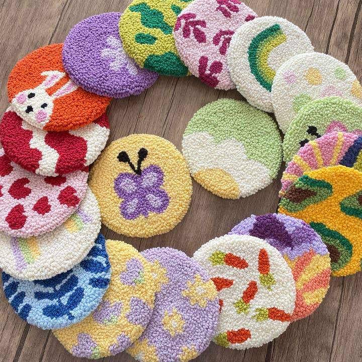 Punch Needle Coaster, Y2K estetisk heminredning, inflyttning för wholesale av Fireflypunch