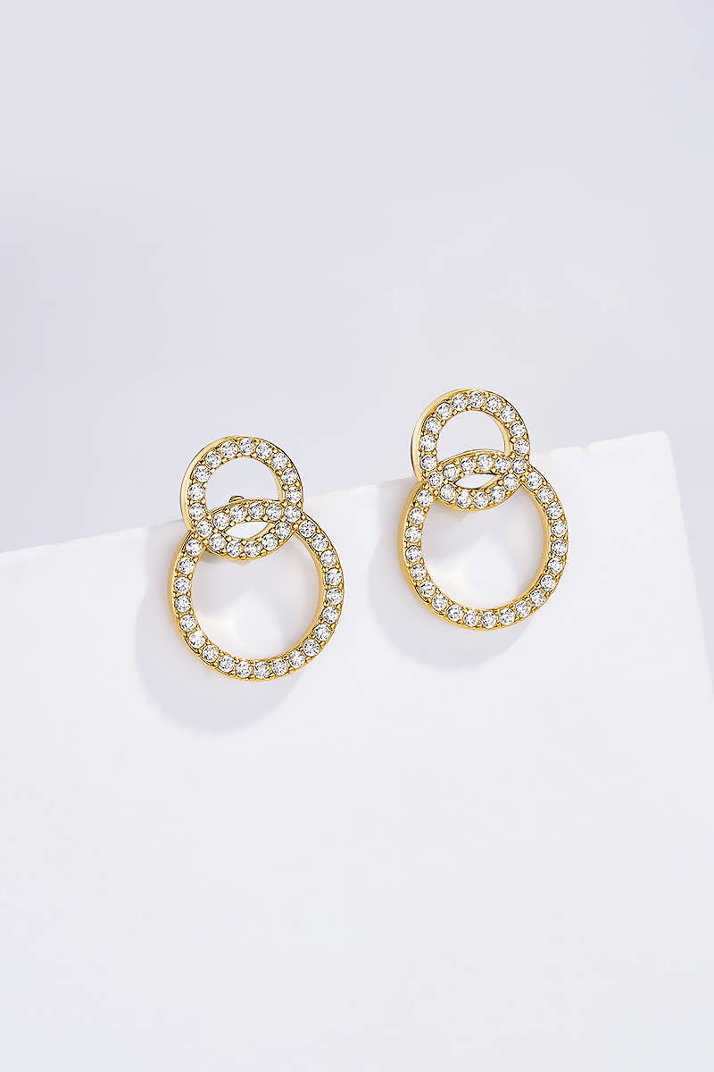 Gold Stainless steel earrings 124RX129 for wholesale on Faire