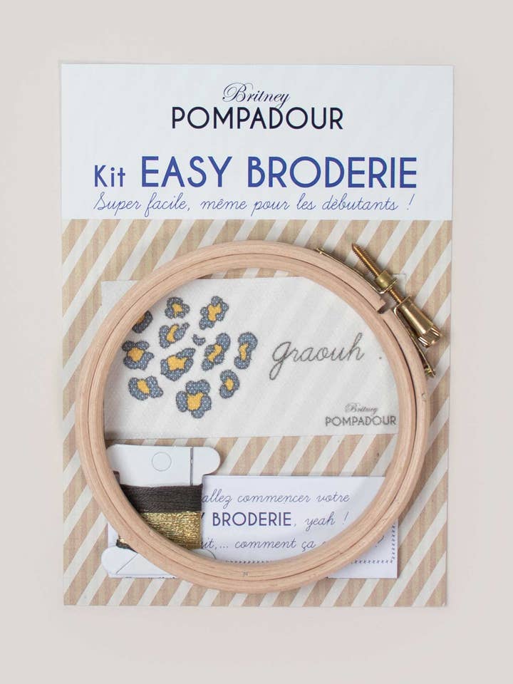 Kit Easy Embroidery - Graouh for wholesale by Britney Pompadour - Broderie - Embroidery kit