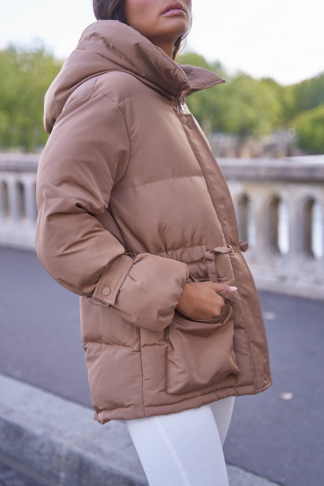 Attentif Paris - Venta al por mayor Parka - Mujer - Parka corta oversize con lazos15