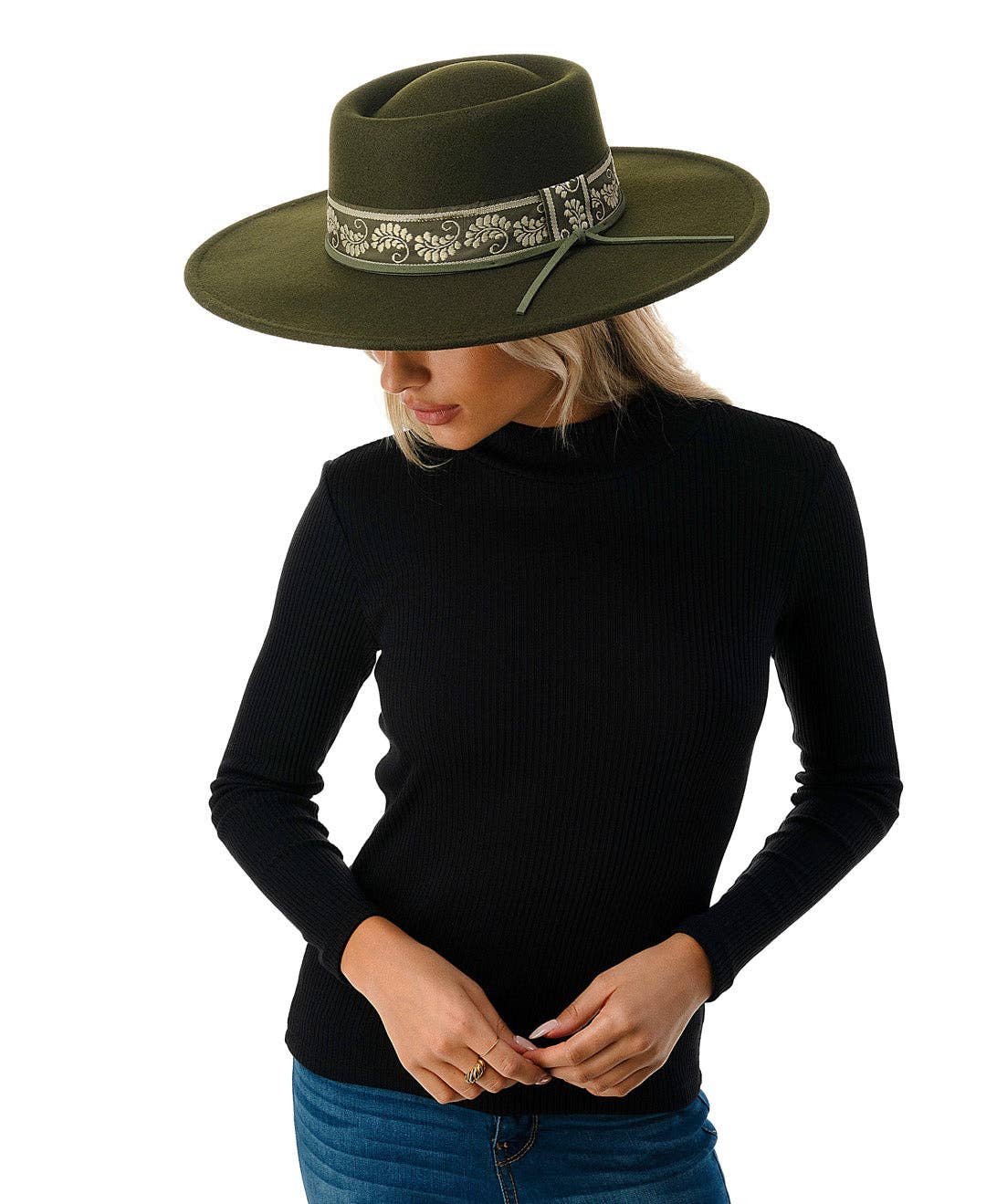 Marcus Adler - Wholesale Fedora - Women's - Felt Hat with Paisley Print Band0