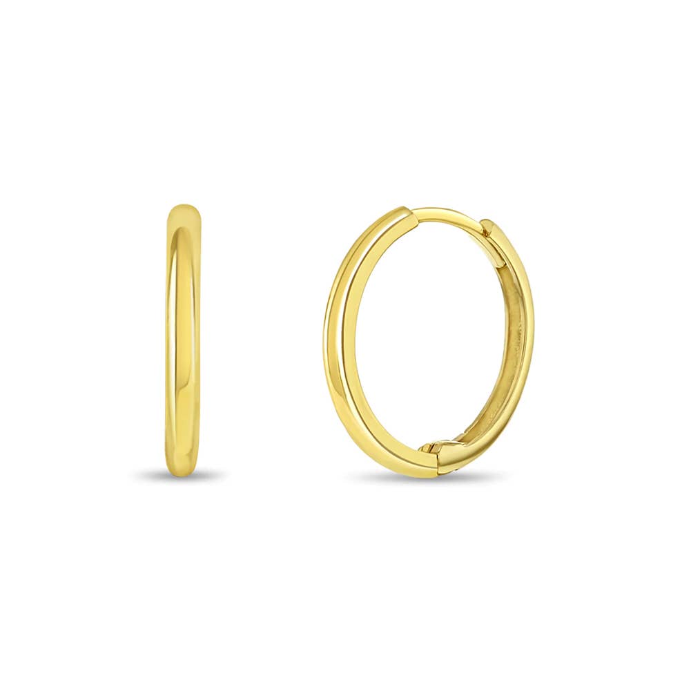 In Season Jewelry - Wholesale Earrings - Kids - 14k Yellow Gold Perfect Tiny Hoop 7mm Baby / Kids Earring6