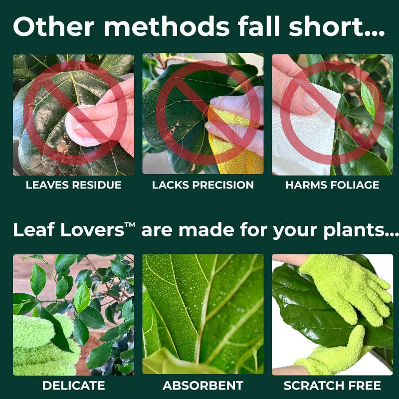 Bless Your Soil - Wholesale Garden Gloves - Microfiber Dusting Gloves for Plants : Leaf Lovers 2.02
