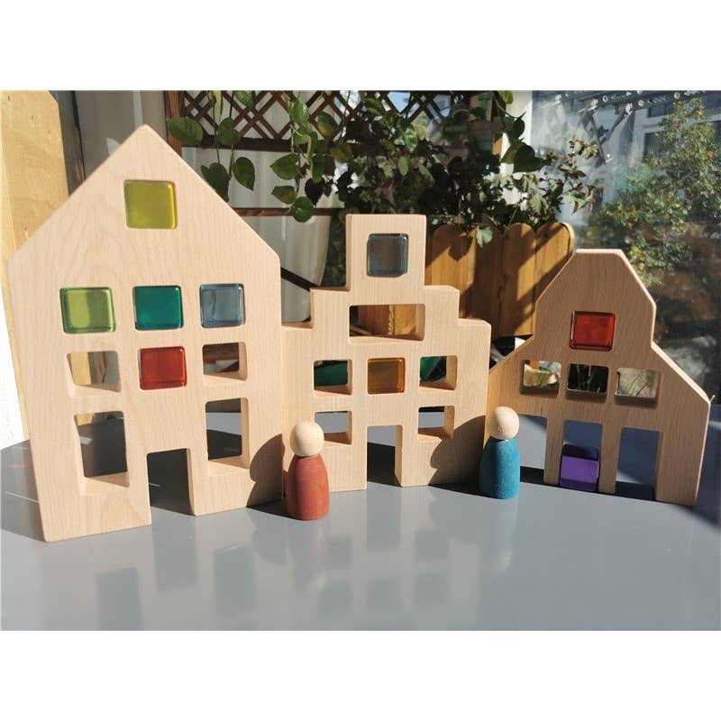 Tinitastic – Großhandel Holzspielzeug – Kinder – Haus-Set – Niederländisches Holzhaus mit Acrylwürfeln7